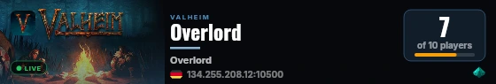 Overlord live status badge