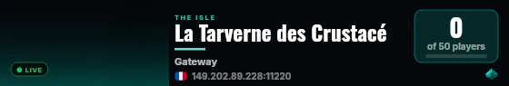 La Tarverne des Crustacé live status badge