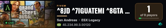 ^8JD ^7IGUATEMI ^8GTA RP live status badge