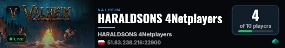 HARALDSONS 4Netplayers live status badge