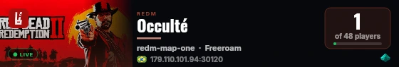 Occulté live status badge