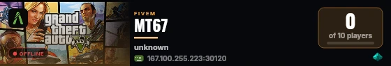MT67 live status badge