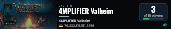 4MPLIFIER Valheim live status badge