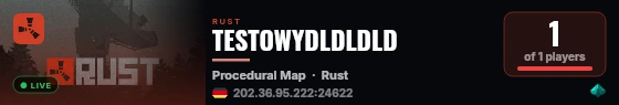 TESTOWYDLDLDLD live status badge