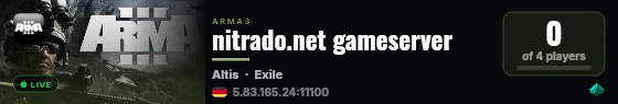 nitrado.net gameserver live status badge