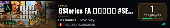 GStories FA ▬▬▬↭🡺 #SERVEUR↭FUN 🡸↭▬▬▬ 💜 live status badge