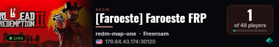 [Faroeste] Faroeste FRP live status badge