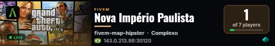 Nova Império Paulista live status badge
