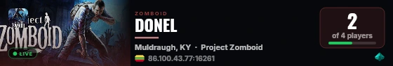 DONEL live status badge