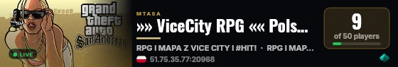 »» ViceCity RPG «« Polski Serwer RPG | Mapa z Vice City! | » live status badge