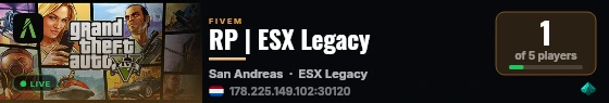 RP | ESX Legacy live status badge