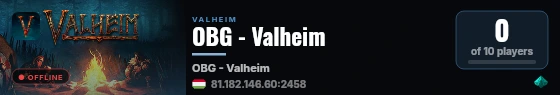 OBG - Valheim live status badge