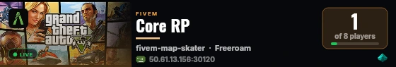 Core RP live status badge
