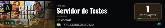 Servidor de Testes live status badge