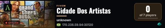 Cidade Dos Artistas live status badge