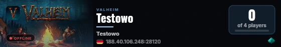 Testowo live status badge