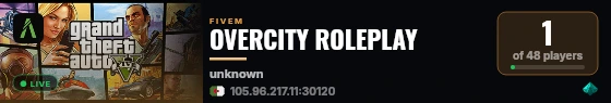 OVERCITY ROLEPLAY live status badge