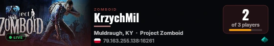 KrzychMil live status badge