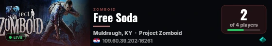 Free Soda live status badge