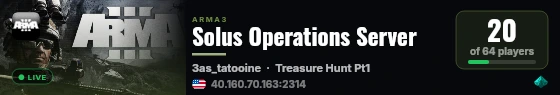 Solus Operations Server live status badge