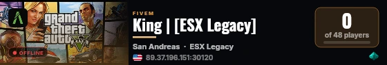 King | [ESX Legacy] live status badge