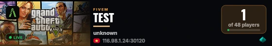 TEST live status badge
