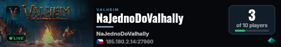 NaJednoDoValhally live status badge