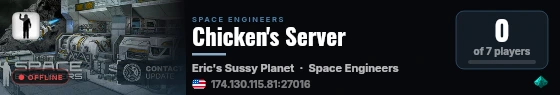 Chicken's Server live status badge