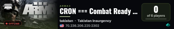 CRON === Combat Ready Operational Nerds live status badge