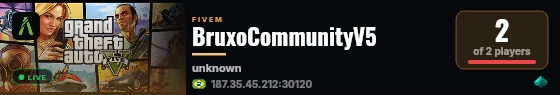 BruxoCommunityV5 live status badge