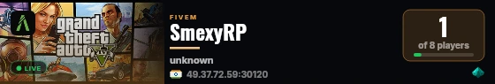 SmexyRP live status badge