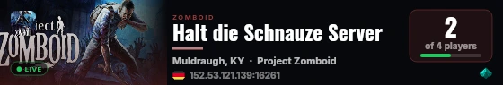 Halt die Schnauze Server live status badge