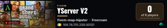 YServer V2 live status badge