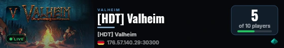 [HDT] Valheim live status badge