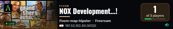 NOX Development...! live status badge