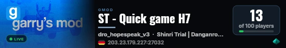 ST - Quick game H7 live status badge