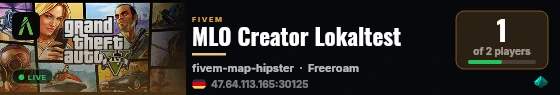 MLO Creator Lokaltest live status badge