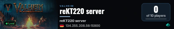 reKT220 server live status badge