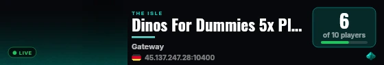 Dinos For Dummies 5x Plants & AI (Humans Enabled) live status badge