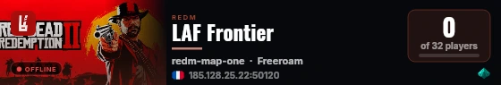 LAF Frontier live status badge