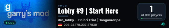 Lobby #9 | Start Here live status badge