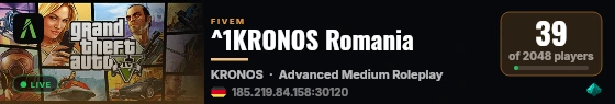^1KRONOS Romania live status badge