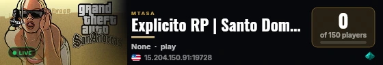 Explicito RP | Santo Domingo | Policias | Roleplay | Optimizado | 600 MB live status badge