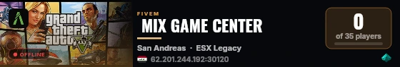  MIX GAME CENTER  live status badge