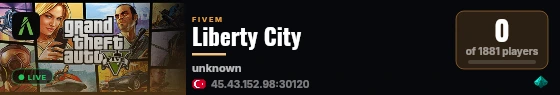Liberty City live status badge