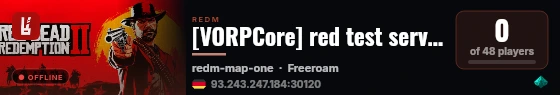 [VORPCore] red test server live status badge