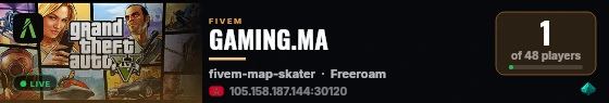 GAMING.MA live status badge