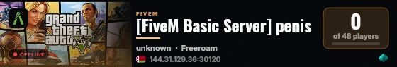 [FiveM Basic Server] penis live status badge