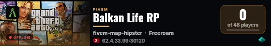 Balkan Life RP live status badge