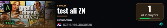 test ali ZN  live status badge